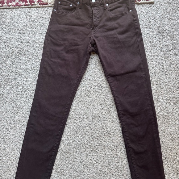 Bonobos Men’s Travel Jeans. Brown 31x30 tailored fit - Picture 2 of 5